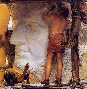 Sir Lawrence Alma-Tadema,OM.RA,RWS Sculptors in Ancient Rome oil painting reproduction
